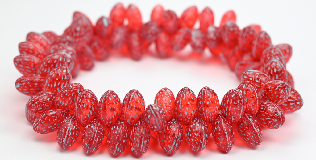 Hawaii Flower Pressed Glass Beads, Transparent Light Amethyst Silver Lined (90060-54308), Glass, Czech Republic ~ STRANDED