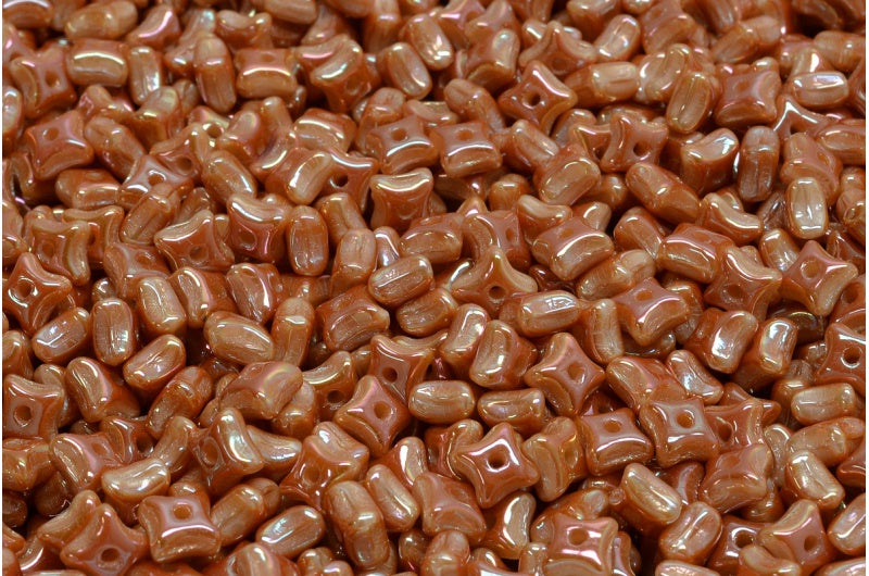 オリオンビーズ、ホワイトジェットブラックフルアプリコット(02010-29123)、ガラス、チェコ共和国