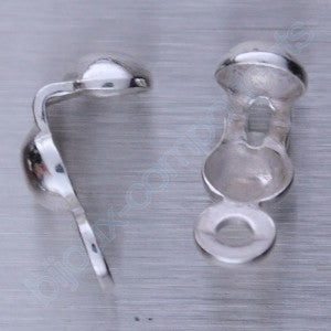 Double-cup cap with eyelet, approx. 3 mm - Stering Silver 925