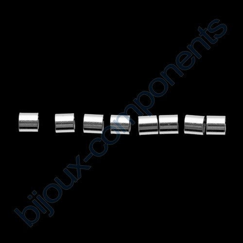 Crimp seed beads, inner diameter approx. 1 mm, Sterling Silver 925