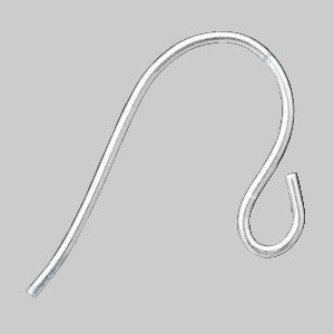 Afro Earring hook, approx. 18x13 mm, Sterling Silver 925