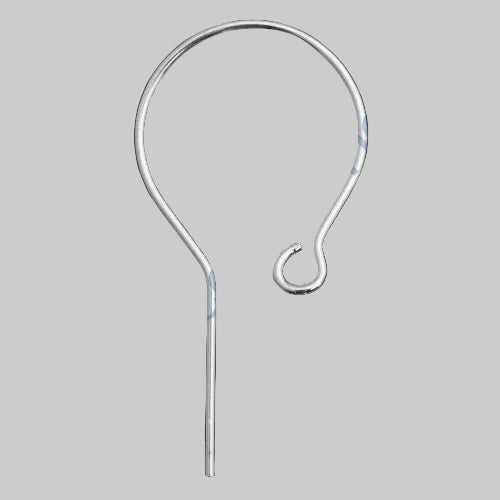 Afro Earring hook, approx. 25x13 mm, Sterling Silver 925