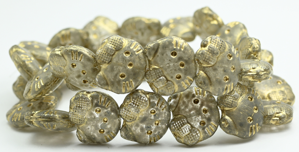 Hello Kitty Beads, Crystal 46617 Gold Lined (1918-00030-46617-54202), Glass, Czech Republic ~ STRANDED