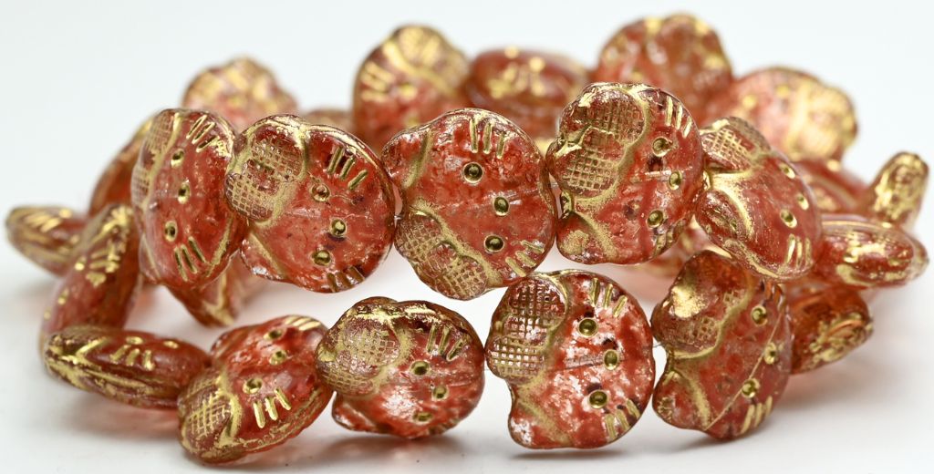 Hello Kitty Beads, Crystal 43607 Gold Lined (1918-00030-43607-54202), Glass, Czech Republic ~ STRANDED