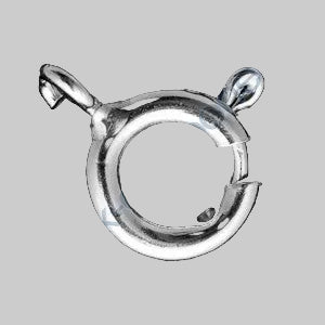 Spring Ring Clasp, approx. 6 mm, Sterling Silver 925