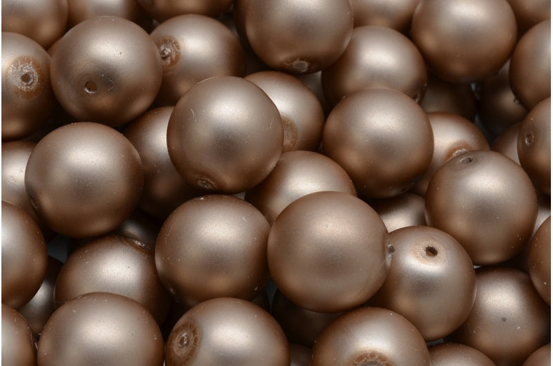 ラウンドドラックビーズ、ホワイト 70111 (02010-70111)、ガラス、チェコ共和国