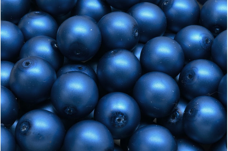 Round Druck Beads, White 70137 (02010-70137), Glass, Czech Republic