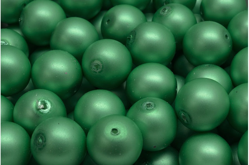 ラウンドドラックビーズ、ホワイト 70555 (02010-70555)、ガラス、チェコ共和国