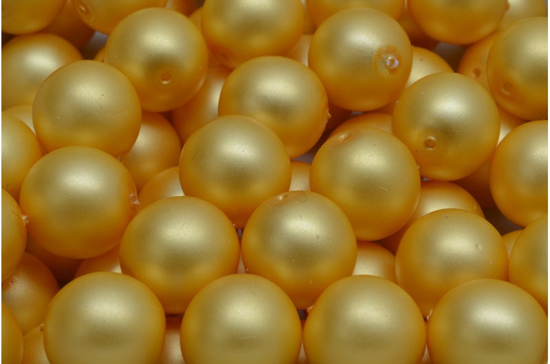 ラウンドドラックビーズ、ホワイト 70585 (02010-70585)、ガラス、チェコ共和国