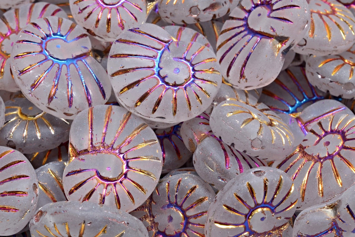 Shell Beads, Crystal Sliperit Full (2X Side) Matte (00030-29503-84100), Glass, Czech Republic