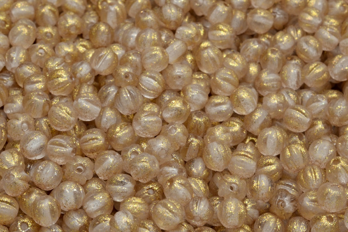 OUTLET 10 grams Melon Beads, 4 x 4 mm, Crystal 542010 (00030-542010), Glass, Czech Republic