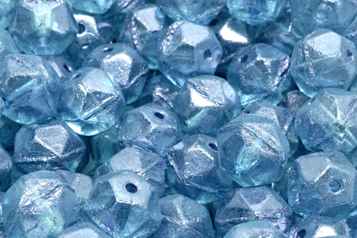 English Cut Beads, Crystal Luster Blue Full Coated (00030-14464), Glass, Czech Republic