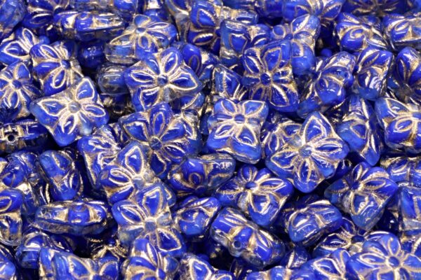 Butterfly Beads, R0336 Gold Lined (R0336-54302), Glass, Czech Republic