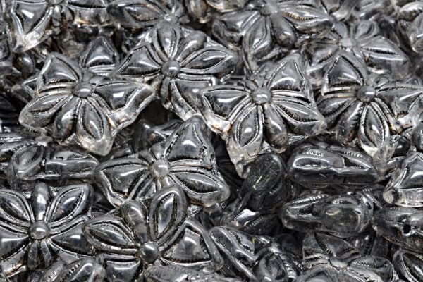 Butterfly Beads, Crystal Black Lined (00030-54313), Glass, Czech Republic
