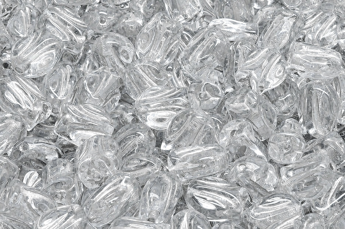 迷你郁金香珠,水晶 (00030),玻璃,捷克共和国