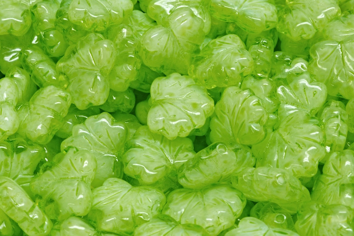Maple Leaf Beads, R0034 Light Green (R0034-34310), Glass, Czech Republic