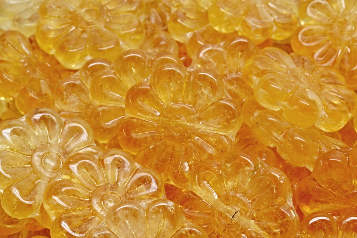 Daisy Flower Bead, R0103 (R0103), Glass, Czech Republic