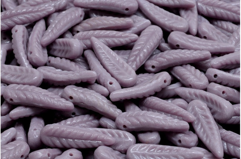 OUTLET 10 克鸟羽珠,5 x 17 毫米,不透明紫水晶 (23030),玻璃,捷克共和国