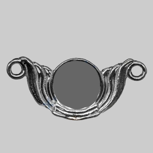 Pendant Base for Rivoli (1122) 10 mm with two eyes, approx. 20 mm, Sterling Silver 925