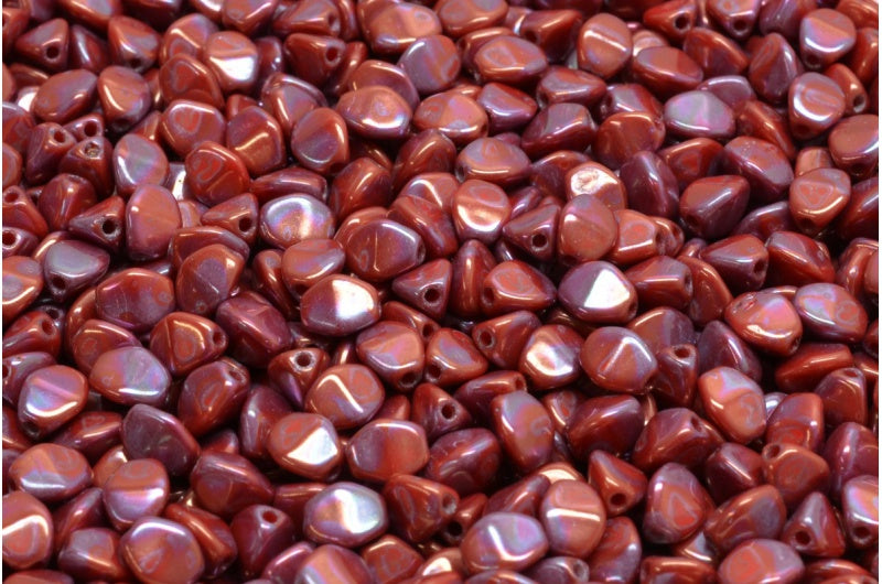 Pinch Beads, Red Nebula (93180-15001), Glass, Czech Republic
