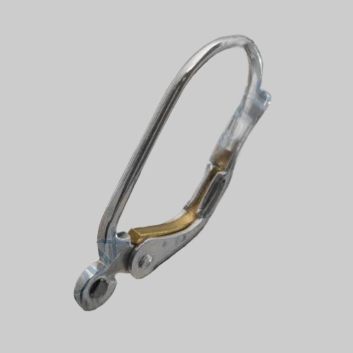 Lever Back Earring Finding with eyelet, approx. 17x9 mm, Sterling Silver 925