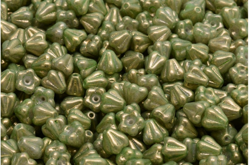 Bell Flower Beads, Pink David 29269 (07724-david-29269), Glass, Czech Republic