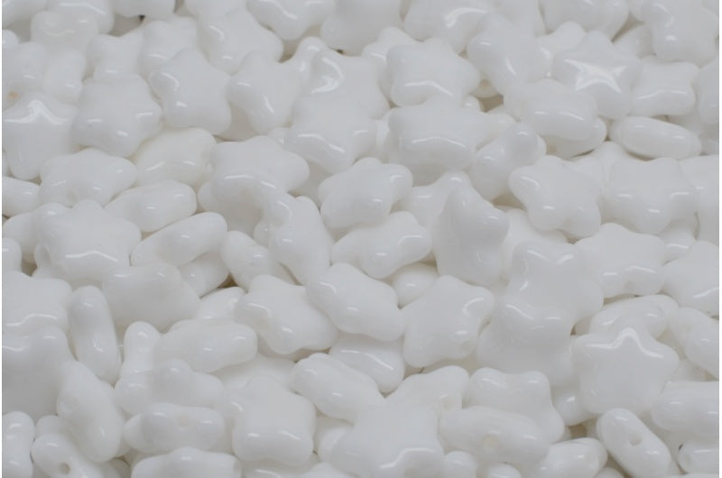 フラットスタービーズ、ホワイトオパール(02020)、ガラス、チェコ共和国