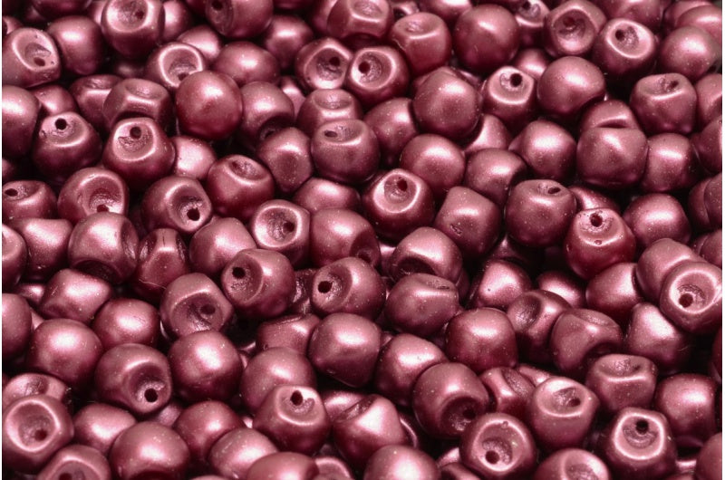 蘑菇珠,勃艮第白 (02010-25031),玻璃,捷克共和国