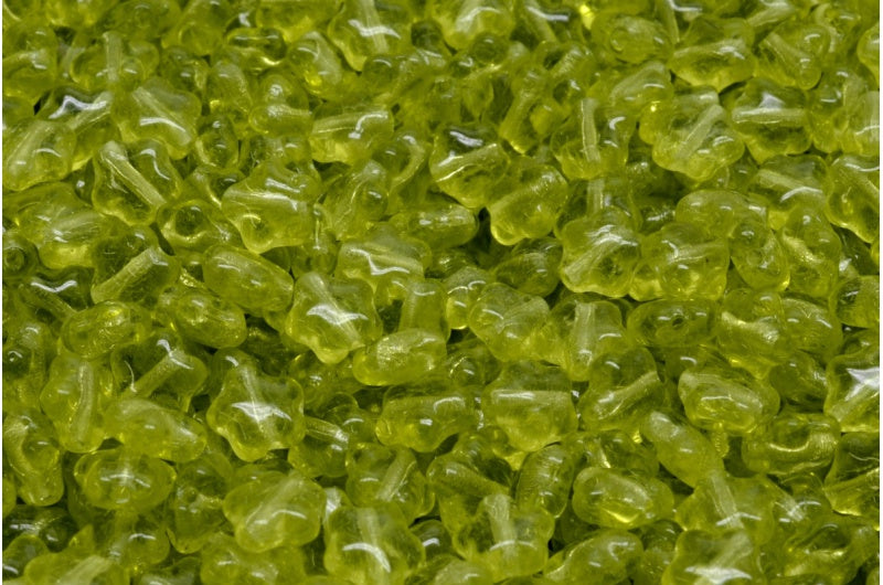 フラットスタービーズ、透明グリーン(50220)、ガラス、チェコ共和国