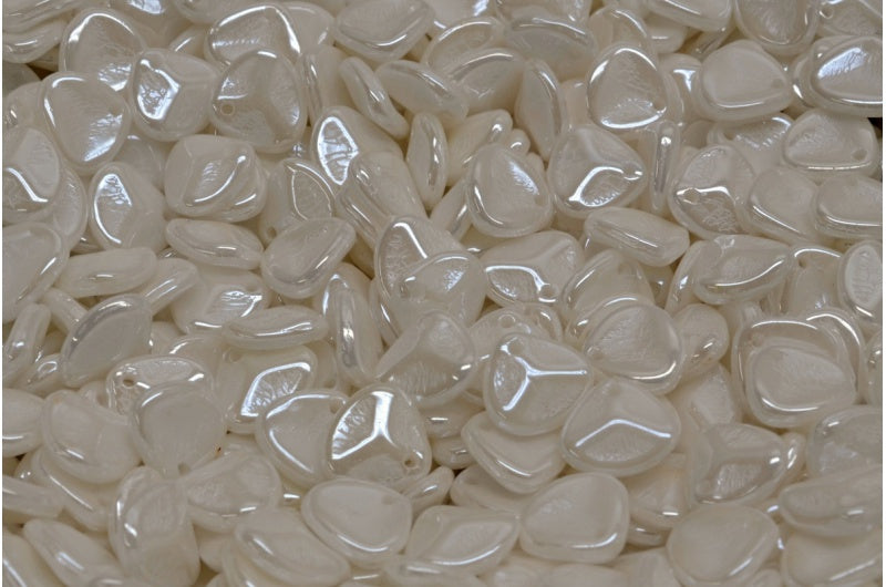 バラの花びらビーズ、ホワイトオパール 21402 (02020-21402)、ガラス、チェコ共和国