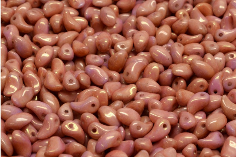 チューリップの花びらビーズ、ホワイトラスタールビー(02010-14497)、ガラス、チェコ共和国