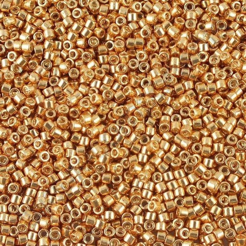 Miyuki DELICA Seed Beads Rocailles, Galvanized Apricot Gold (# DB0411), Glass, Japan