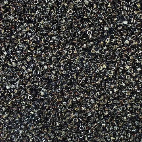 Miyuki DELICA Seed Beads Rocailles, Black Picasso (# DB2261), Glass, Japan