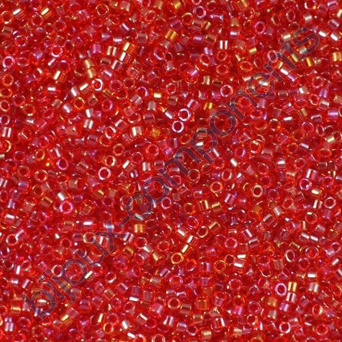 Miyuki DELICA Seed Beads Rocailles, Fancy Lined Siam (# DB2374), Glass, Japan