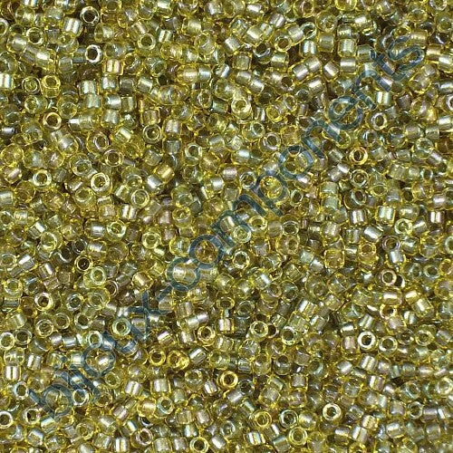 Miyuki DELICA Seed Beads Rocailles, Fancy Lined Olive (# DB2377), Glass, Japan