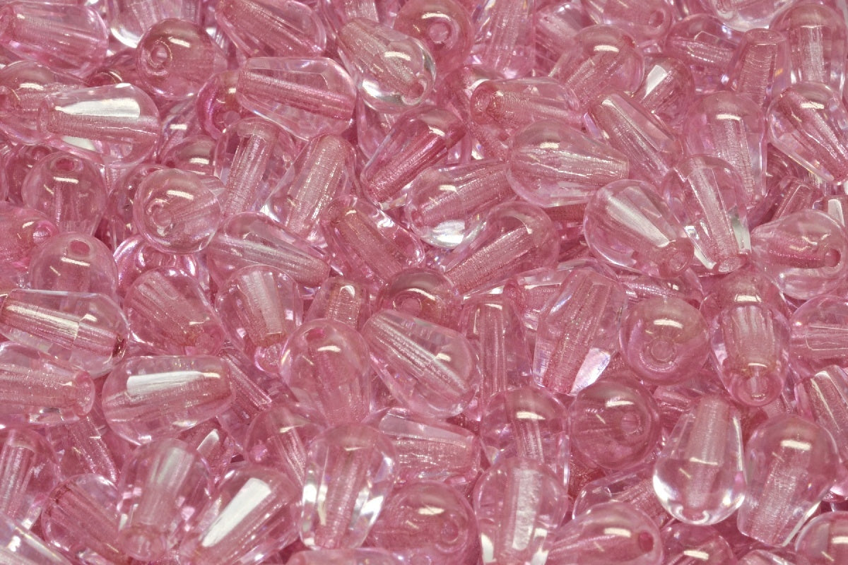 Teardrop Faceted Fire Polished Beads, Crystal Luster Lila (00030-14494), Glass, Czech Republic