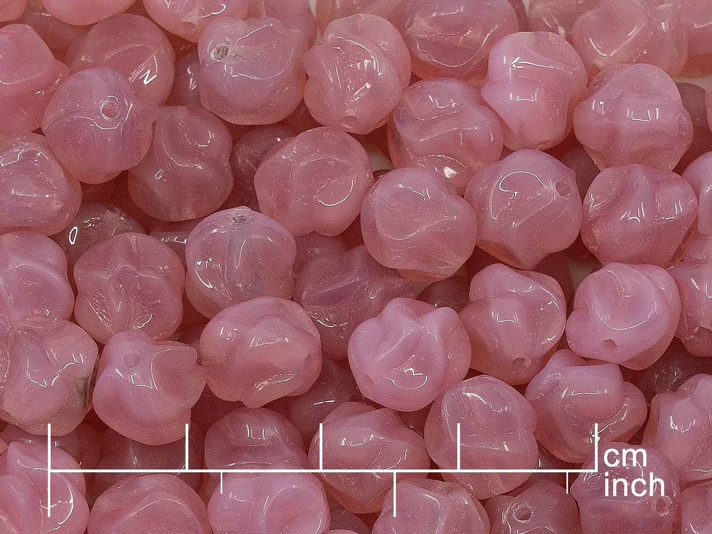 アウトレット 10グラム ヤーンボールビーズ、オパールピンク(71010)、ガラス、チェコ共和国