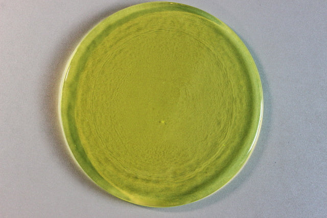 Flat Pressed Piece of Uranium Glass, Glass, Czech Republic