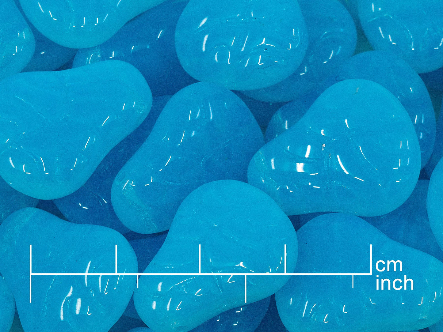 奥特莱斯 10 克脑形装饰珠,16 x 20 毫米,蛋白石水绿色 (61000),玻璃,捷克共和国