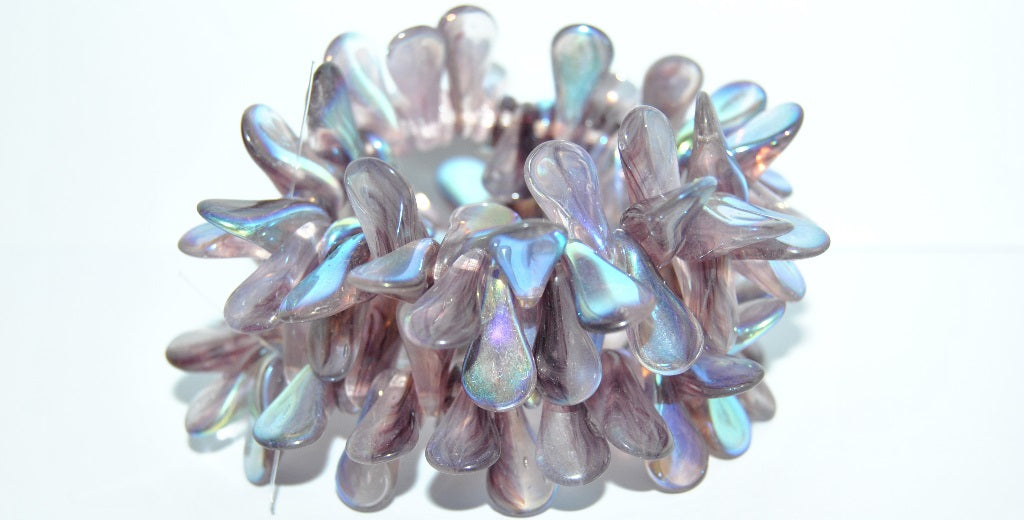 OUTLET 10 克压制珠,透明浅紫水晶 Ab (20020-28701),玻璃,捷克共和国