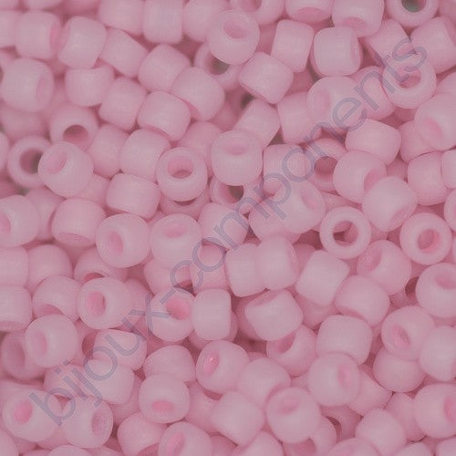 TOHO ラウンドシードビーズ ロカイユ セイロンフロステッドイノセントピンク(#145F)、ガラス、日本製