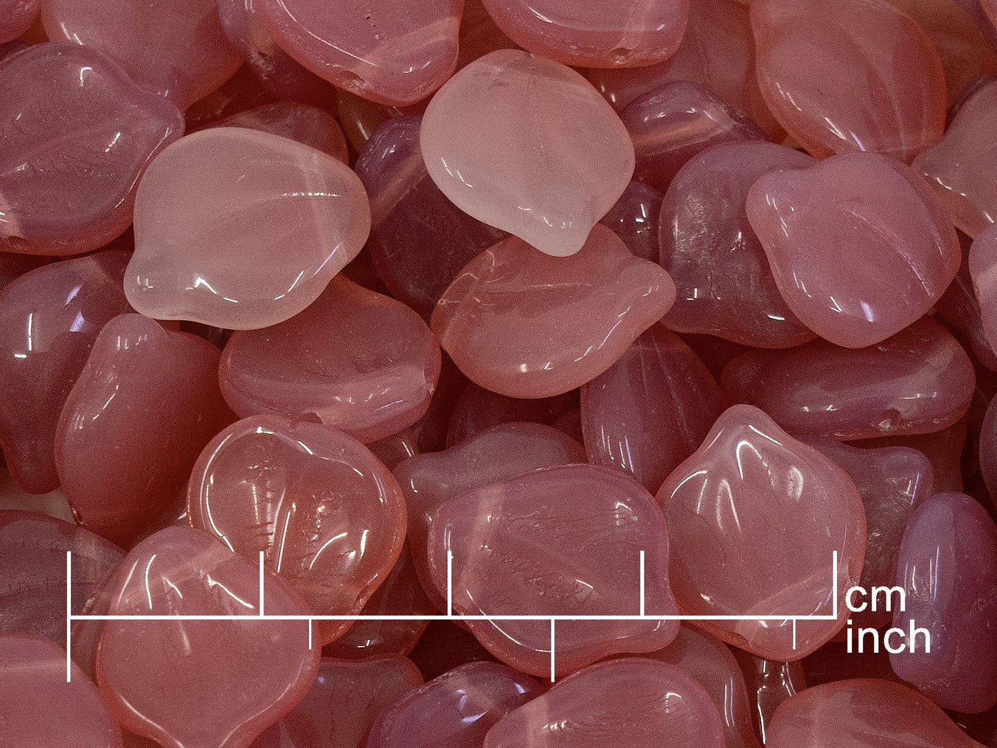 OUTLET 250g Peony Petal Beads, 12 x 15 mm, Opal Pink (111-74205-12x15-71010)