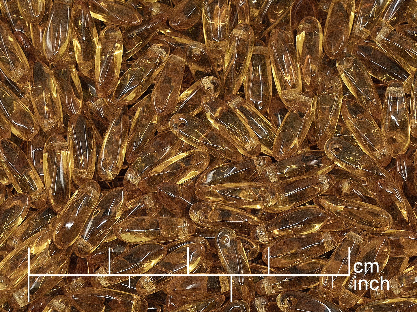 OUTLET 250g Dagger Beads, 3 x 11 mm, Transparent Orange (111-69014-03x11-10060)