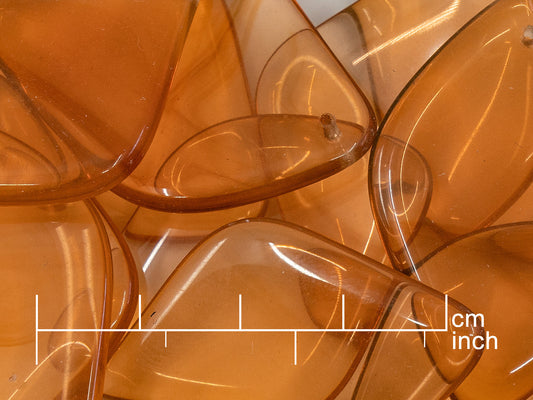 OUTLET 10 克扁平吊坠珠,5 x 48 毫米,透明粉红铀 (70990),玻璃,捷克共和国