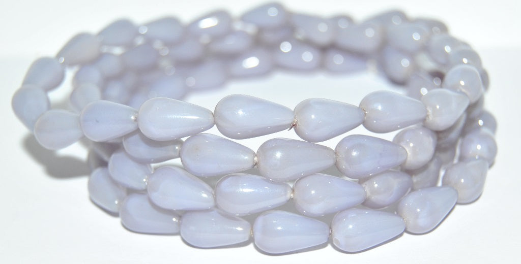 アウトレット 10グラム ドロップビーズ、パープルオパールワックス(パープルオパールワックス)、ガラス、チェコ共和国