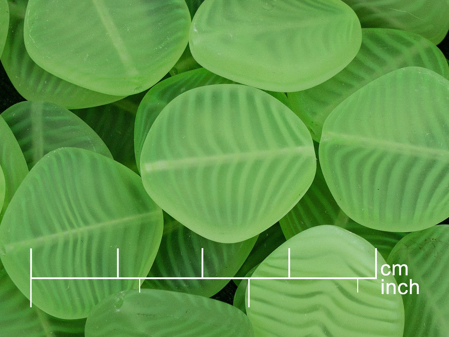 OUTLET 10 grams 8-Edge Flat Beads, 22 x 22 mm, Striped Crystal Green Matte (08501-84110), Glass, Czech Republic