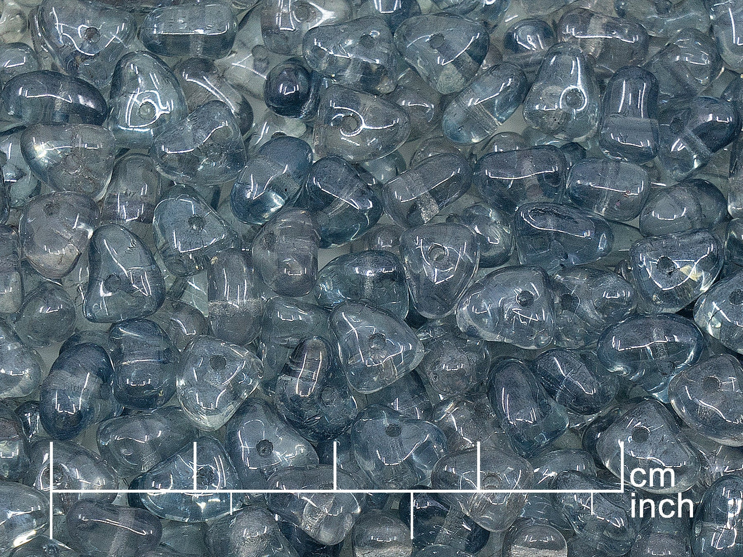 アウトレット 10グラム シェイプドプレスビーズ、5 x 7 mm、クリスタルラスターブルーフルコーティング(00030-14464)、ガラス、チェコ共和国
