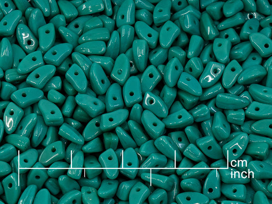 OUTLET 10 grams Tooth Pressed Beads, 3 x 6 mm, Turquoise (63130), Glass, Czech Republic