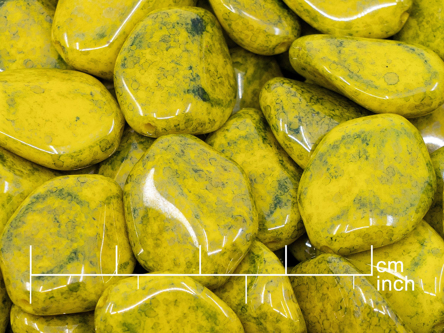 アウトレット 10グラム プレスビーズ、イエローテラコッタブルー(83120-15464)、ガラス、チェコ共和国