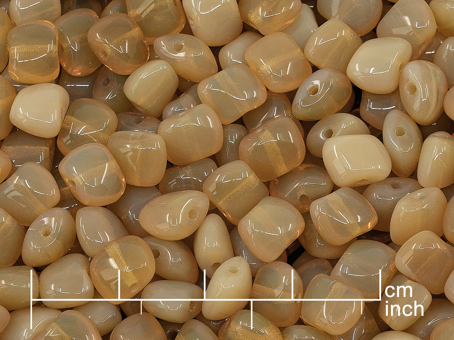 OUTLET 250g Pressed Czech Glass Beads, 6 x 8 mm, Opal Orange (111-42001-06x08-11000)